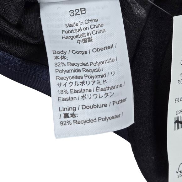 J. Crew Cross-back underwire bikini top Navy 32B BC109 - Picture 4 of 7